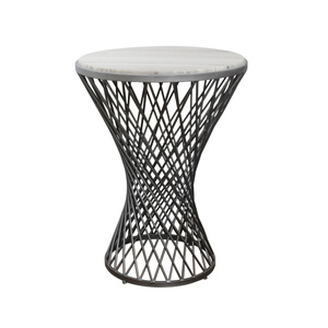 <span class=keywords><strong>Mesa</strong></span> de Centro Pequeña Moderna con Pedestal Decorativo de Líneas Metálicas Cruzadas, de Mármol Resistente y Fácil de Limpiar, para Sala de Estar o Dormitorio - Product Image 5