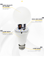 Ampoules LED 110V 220V Matière première 3W 5W 7W 9W 12W 15W 18W 22W E27 B22 Focos Luces Led Lampara Led Ampoules LED pour la maison