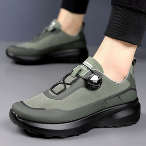 미끄럼 방지 남성용 두꺼운 단독 캐주얼 아빠 신발 회전 자동 잠금 신발 - Product Image 1