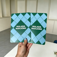 Jeu de mélangeur de tuiles CMYK aux couleurs vives, résistant à l'usure, de luxe, 4 pièces, portable, pour cartes de Mahjong, avec logo personnalisé