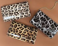 Cuir synthétique PVC transparent brillant effet léopard 0,9 mm pour sacs, sellerie, articles en cuir et chaussures