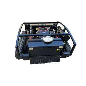 China Gasoline Engine Atv Flail Hay Grass Slope Petrol Remote Control Robot Mini Lawn Mower Rubber Tracks Automatic