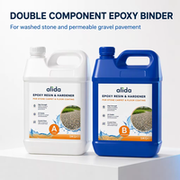 Résine époxy liquide bicomposante perméable pour la construction de graviers liés, scellant à durcissement UV, adhésif puissant pour allées et revêtements de sols.