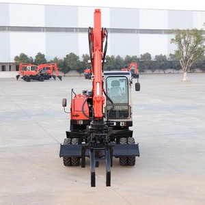 Excavatrice sur pneus de 7 tonnes de marque chinoise EU JGM9085LZ-8 Hengli, avec engrenage/moteur/pompe/roulement à couple élevé, garantie 1 an - Product Image 1
