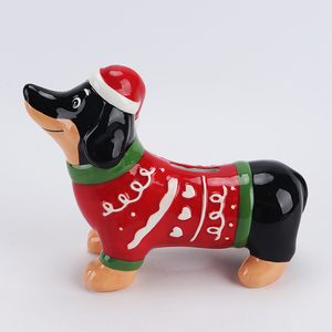 Porte-serviettes en céramique Teckel de Noël, support en papier motif chien mignon en <span class=keywords><strong>pull</strong></span> moche, décoration de table festive pour les fêtes, cadeau, 1 pièce - Product Image 3