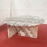 Gran oferta, superficie mate Real Onix, mesas de piedra de Jade de mármol personalizadas, Base de mármol, muebles de sala de estar, mesa de centro redonda de ónix