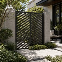 Panneau de persiennes architecturales en aluminium noir, écran d'intimité extérieur, clôture, revêtement mural pour villa, jardin, patio, cour