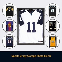 Cadre de présentation mural en MDF pour collection de maillots de football et de basketball, cadre photo pour stars, best-seller