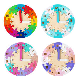 <span class=keywords><strong>Vente</strong></span> flash - Horloge éducative pour enfants - Puzzle en bois - Éducation préscolaire - Cognition du temps - Jouet de puzzle - Product Image 5
