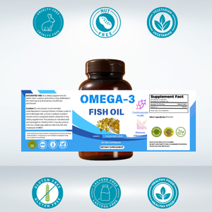 OEM Ultimate Omega-3 Gel morbido ad alta efficienza pesce e olio di gamberetti integratore con EPA e DHA capsule di olio di pesce di mare profondo - Product Image 4