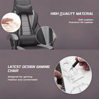 Nouveau design, vente en gros, chaise de bureau pour jeu sur ordinateur, chaise de course pour joueur, chaises de jeu de course économiques pour joueur avec repose-pieds