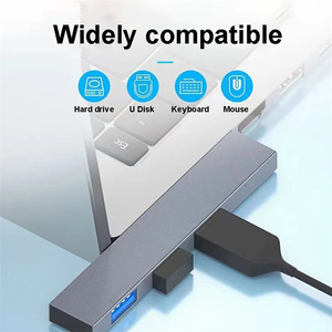 Wholesale <strong>Computer</strong> Aluminium Laptop USB Hub Multi Interface Wireless Splitter <strong>Type</strong> C Docking Station - Product Image 3