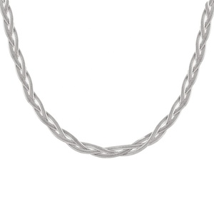 เครื่องประดับแฟชั่นสไตล์ INS หรูหราชุบทอง18K สร้อยคองูรูปร่างถัก - Product Image 2
