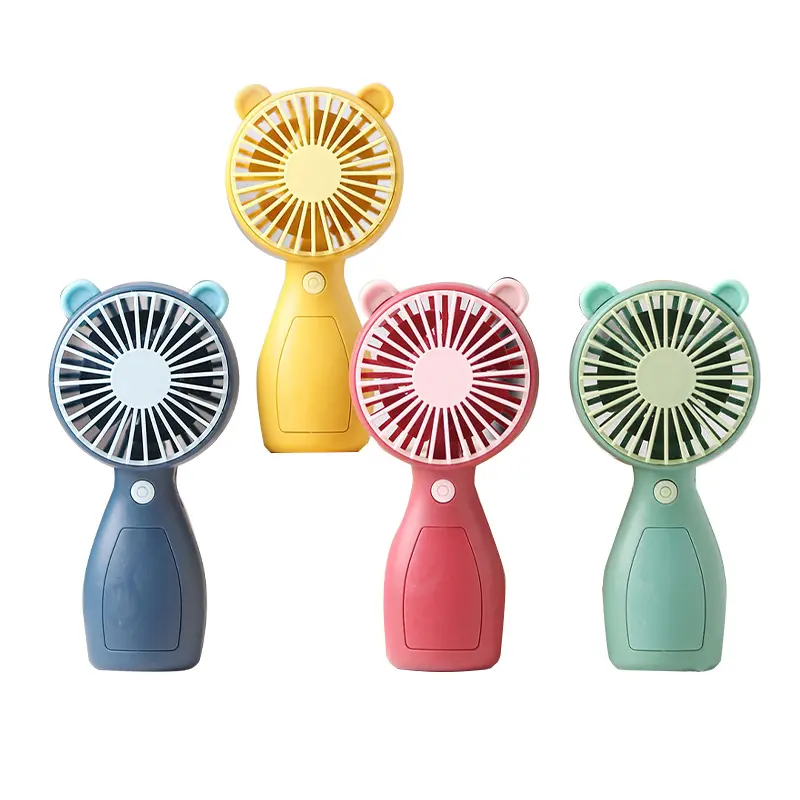 Summer bear table small mini portable electric handheld fan usb for kids adults