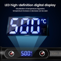Soldador Eléctrico de Temperatura Ajustable 80W 220V / 110V LCD, Herramientas Manuales para Soldadura y Reparación