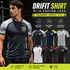 Men Drifit <b>Shirt</b> with Custom logo Performance Gym Training Moisture Wicking Breathable Quick Dry Lightweight Sportswear T-<b>shirts</b> - Product Image 1