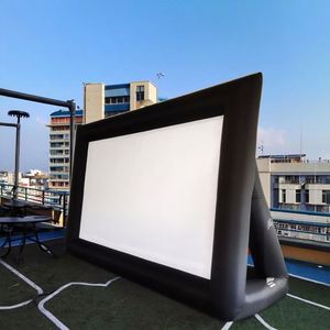 Écran de projection gonflable en PVC Oxford étanche de 12 à 40 pieds pour extérieur, avec souffleur, installation facile, pour fêtes, événements, cinéma, TV, films - Product Image 3