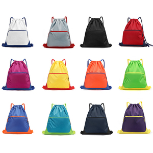 High Quality Custom Logo Gym Bag Large Capacity Waterproof Polyester Sports <strong>Drawstring</strong> <strong>Backpack</strong> for Promotional with Thick Strap - Product Image 5