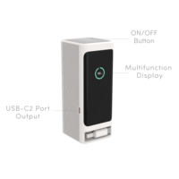 2025 lancement de nouveau produit haute capacité 65W batterie externe écran TFT Intelligent étanche 65CM câble USB-C rétractable lumières LED