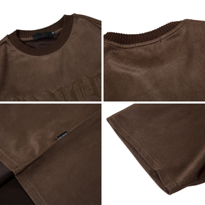 Nieuwe Trend Heren Effen T-Shirt Borduurwerk Oversized Distressed <span class=keywords><strong>O</strong></span>-Hals Vintage T-Shirt Met Hoe Verkopen - Product Image 5