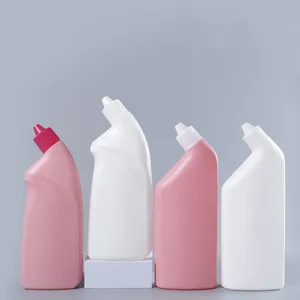 Bouteille vide de couleur 500 ml nettoyant pour toilettes HDPE blanc bouteille de nettoyant pour cuvette de toilette 1000ml bouteille de détergent liquide en plastique