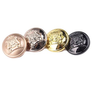 15mm 18mm 20mm 23mm 25mm Round Metal Embossed Coat <b>Buttons</b> Shank <b>Button</b> Classic <b>Suit</b> Uniform <b>Button</b> - Product Image 1