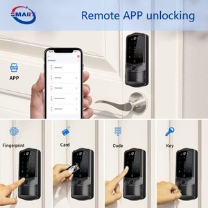 Wifi tuya app điều khiển điện tử khóa cửa Bàn phím chốt cửa vân tay thông minh khóa cửa với xử lý - Product Image 2