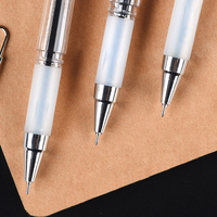 Stylos GENVANA en gros, corps transparent, grip en caoutchouc souple, pointe semi-aiguille 0,5 mm, stylos gel pour le bureau, l'école et la papeterie