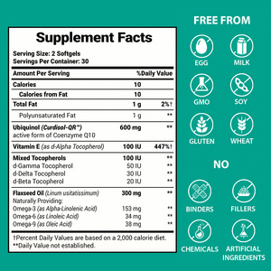 Capsules de Coenzyme Q10 Libioliinol 600mg OEM ODM – Complément Herbal pour la Fonction Immunitaire - Product Image 2