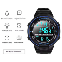 Jam Tangan Digital Tahan Air LASIKA K-sport untuk Olahraga Lari, Perlengkapan Renang Baru, Tahan Air, Tali Plastik, Termasuk Kotak