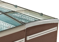 Congélateur commercial 450L à porte coulissante vitrée, dégivrage automatique, grande capacité, température unique, éclairage LED, économe en énergie