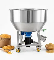 Mélangeur d'aliments mobile électrique pour usage agricole, mélangeur vertical d'aliments pour animaux en acier inoxydable avec roues pour porcs, volailles, bovins