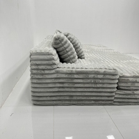 Juego de Sofás Modulares de Tela Convertibles de Lujo con Sofá Cama Enrollable en Caja para Sala de Estar, Apartamento, Centro Comercial y Villa