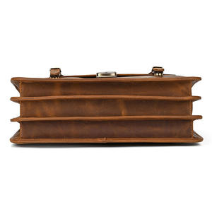 AndoBag Vintage 15-inch Computer Briefcase for Men Genuine Cowhide Business Handbag Crazy Horse Leather Shoulder Bag 1025 - Product Image 4