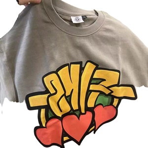 เสื้อยืดผู้ชายผ้าคอตตอนทอ 100% คุณภาพสูง พิมพ์ลายสกรีนเองได้ ทรงโอเวอร์ไซส์ สตรีทแวร์ หนัก 250 กรัม ไม่เป็นขุย - Product Image 1