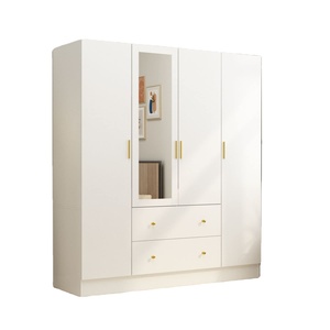 Armoire moderne <span class=keywords><strong>en</strong></span> noyer avec portes coulissantes <span class=keywords><strong>en</strong></span> verre, armoire à miroir pour chambre à coucher, salle de bain ou appartement <span class=keywords><strong>en</strong></span> vente - Product Image 1