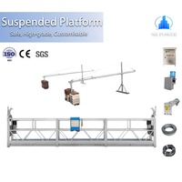 Plataforma Suspendida de Acero Galvanizado ZLP500, Andamio Colgante para Limpieza de Ventanas