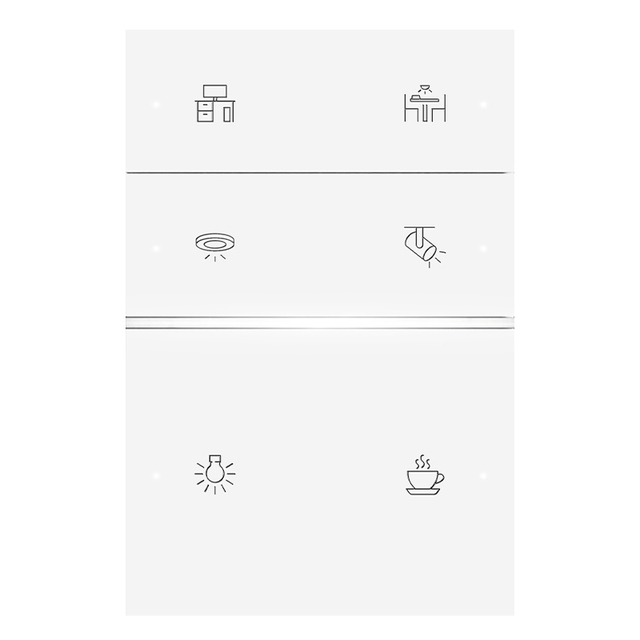 Home Hotel US Standard RS485 Smart Light Switch 12V-24V DC PC Material Panel Switch White/Grey/Champagne Switch Smart Life