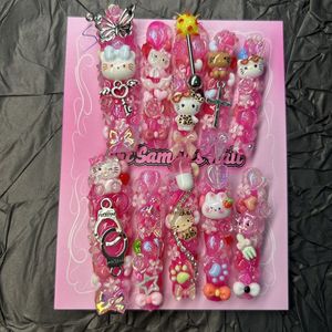 ชุดตกแต่งเล็บปลอมแบบเต็มเล็บลายการ์ตูน 3 มิติ สไตล์คาวาอี้ ทำจากเรซิ่น ABS พร้อมกาว ยี่ห้อ Lunanail 10 ชิ้น สำหรับตกแต่งเล็บ - Product Image 6