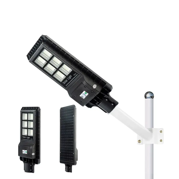 Impermeable al aire libre ip65 sensor integrado 60w 120w 180w todo en una luz de calle solar llevada precio