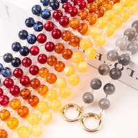 En gros, Perles en acrylique, lucite, plastique et verre, Lanière de téléphone portable à porter en bandoulière avec breloque, 17 couleurs pour coque de téléphone portable