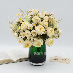 Bouquet de roses artificielles Dongchen Crafts, fleurs en soie, 30 cm-100 cm, décorations pour salon - Product Image 3