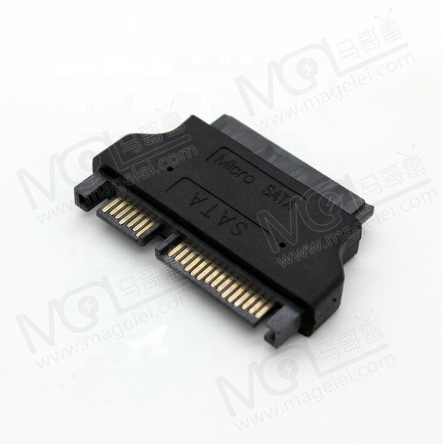 Micro Sata Female 16Pin (7+9) to Sata 22Pin Male(7+15) Adapter Converter Connector for 1.8" HDD to 2.5" for Computer