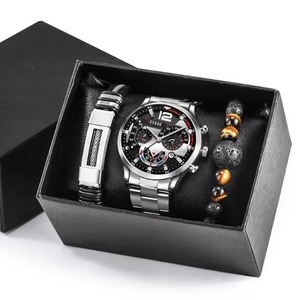 Drioshipping Montres à Quartz Tendance avec Bracelet et Coffret, Montres Sport et Affaires avec Calendrier pour Hommes, Ensembles de Bijoux Reloj - Product Image 2