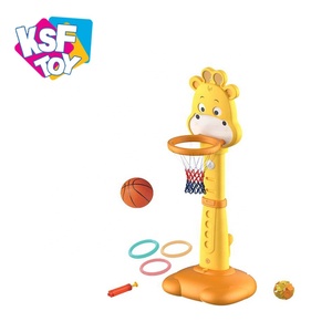 Jouet de basket-ball pour enfants, <span class=keywords><strong>jeu</strong></span> de sport d'intérieur, panier de basket-ball réglable sur pied en forme de girafe - Product Image 1