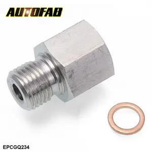 AUTOFAB SS304 фитинг 1/8 "NPT гнездовой к метрическому M10X1.0 Штекерный соединитель Адаптер для масляного воздушного водяного топливного газа манометр EPCGQ234