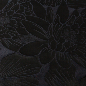 KEER JDM1084M fabricant de fleurs délicates design brocart coton polyester tissu jacquard noir - Product Image 1