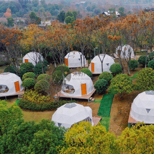 Dôme de glamping en PVC de 6 m de diamètre, tente yourte de luxe pour <span class=keywords><strong>le</strong></span> camping en plein air, avec design imperméable, <span class=keywords><strong>à</strong></span> <span class=keywords><strong>vendre</strong></span> - Product Image 4