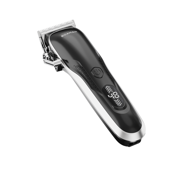 Professional Cordless Hair Clipper, Stainless Steel Blades, LED Display, Adjustable Lengths, Beard Trimmer for Salon Barber Use