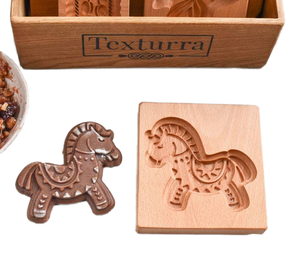 Stampo per Biscotti Ecologico in Legno a Forma di Cavallo, Tagliabiscotti 3D, Strumento per Decorazione e Artigianato - Product Image 1